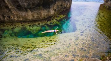 Angel's Billabong, the natural pool on the island of Nusa Penida, Klingung regency, Bali, Indonesia